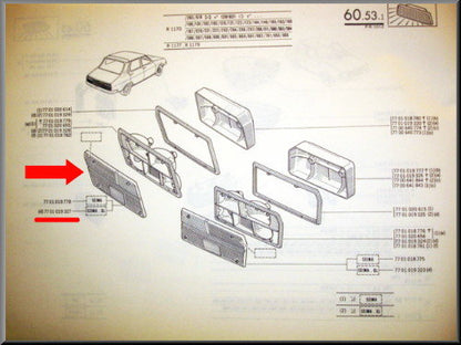 Achterlicht reflector links – Renault 12 – OEM 7701019327