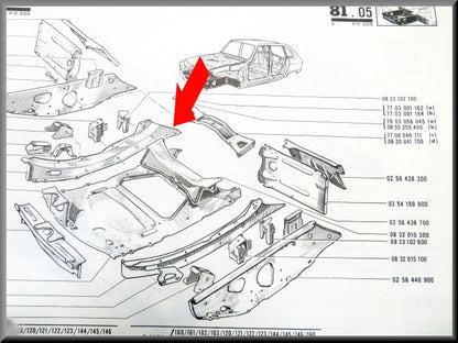 Langsbalk subframe rechts – Renault 16 – OEM 0256441300