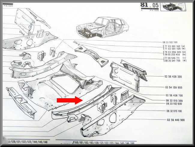 Langsbalk subframe links – Renault 16 – OEM 0256441200
