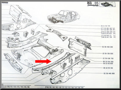 Langsbalk subframe links – Renault 16 – OEM 0256441200