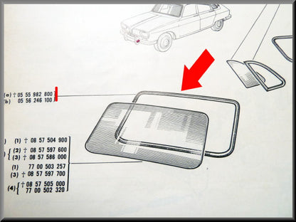 Voorruit rubber – Renault 16 – OEM 0556246100