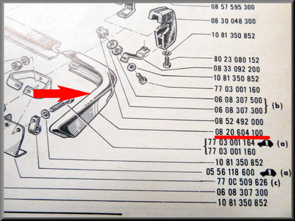 Bumperhoek links achter  – Renault 16 – OEM 0820604100 (gebruikt) – Used