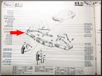 Bumperhoek voorzijde rechts – Renault 16 L (1150) – OEM 0820603800