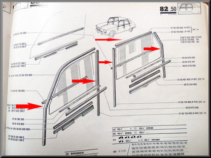 Window runner rubber – Renault 16 – OEM 0760704800