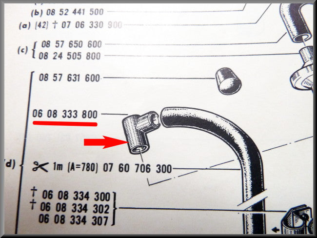 Knie carterventilatie – Renault 16 TL, L (1150, 1152) – OEM 0608333800