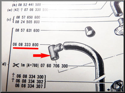 Knie carterventilatie – Renault 16 TL, L (1150, 1152) – OEM 0608333800