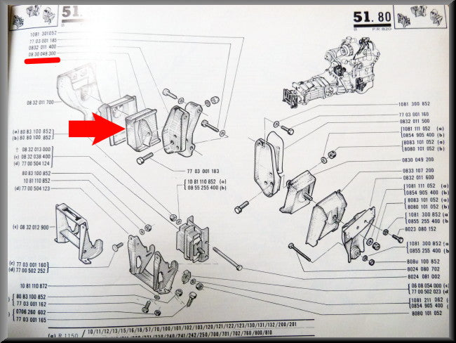 Support moteur droit – Renault 16 – OEM 0830049300