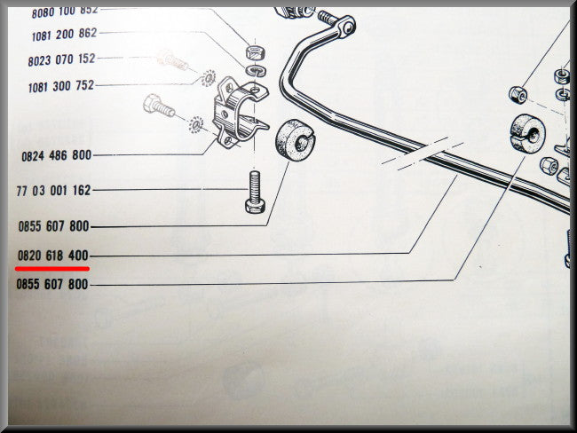 Stabilisatorstang achterzijde – Renault 16 – OEM 0820618400