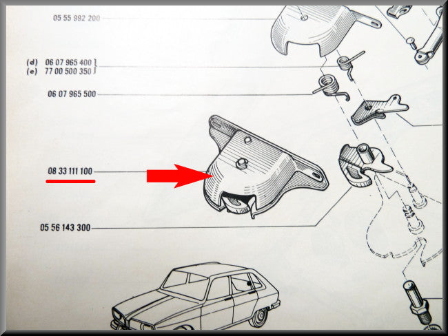 Serrure de coffre – Renault 16 – OEM 0833111100