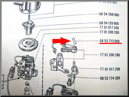 Circlips de contact – Renault 16 – OEM 0853713000