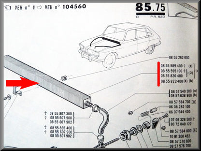 Heater core – Renault 16 L-TS (1150-1151) – OEM 0855589400