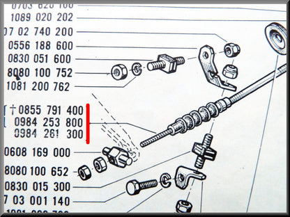 Câble d'embrayage – Renault 16 L (1150) – OEM 0855791400