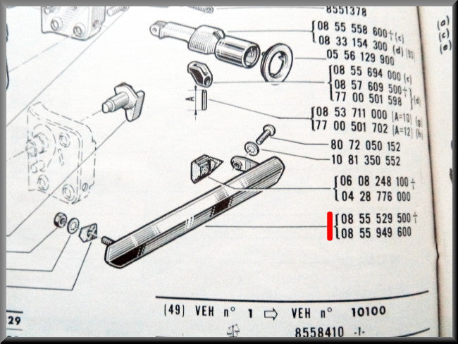 Deurgreep links – Renault 16 – OEM 0855949600