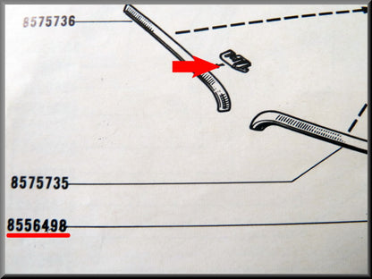 Agrafe de baguette de calandre – Renault 16 – OEM 7701493018