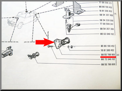 Montage éclairage de coffre – Renault 16 – OEM 0855789900