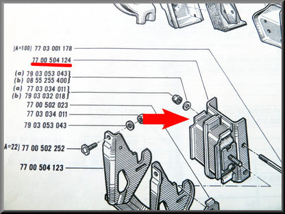 Gearbox mounting rubber (4-speed) – Renault 16 – OEM 7700504124