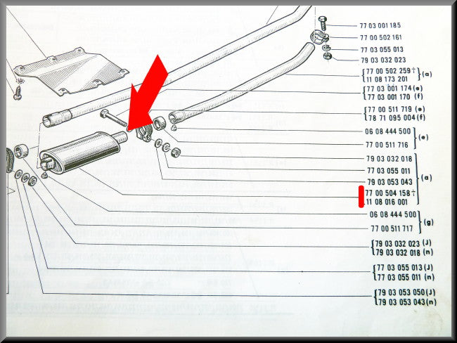 Voorste demper – Renault 16 TX, TS – OEM 7700504158
