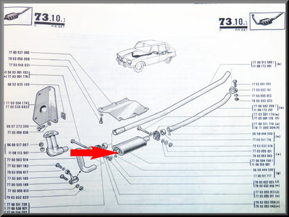 Voorste demper – Renault 16 TX, TS – OEM 7700504158