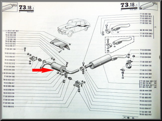 Middendemper – Renault 16 TS (1151) – OEM 7700504186
