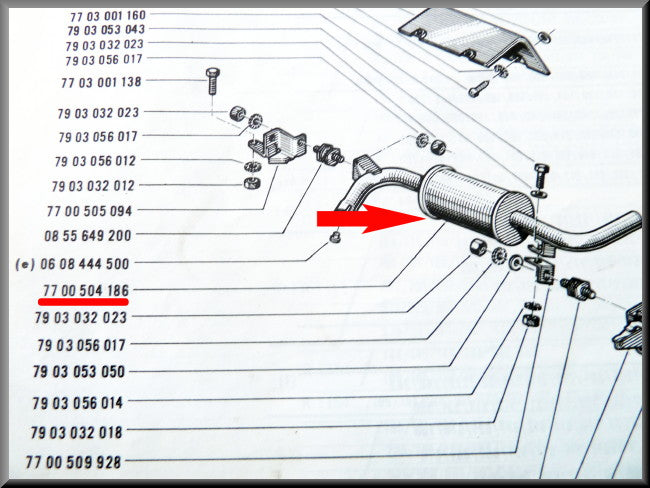Middendemper – Renault 16 TS (1151) – OEM 7700504186