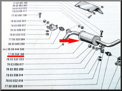 Middendemper – Renault 16 TS (1151) – OEM 7700504186