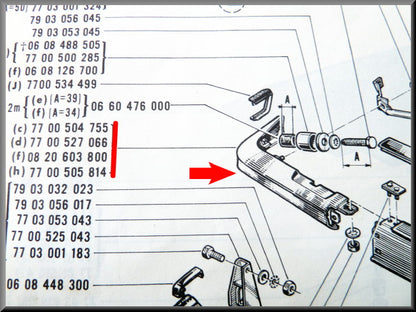 Bumperhoek voorzijde rechts  – Renault 16 TS (eerste type) – OEM 7700504755
