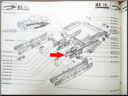 Partie châssis essieu arrière gauche – Renault 16 – OEM 0993057000