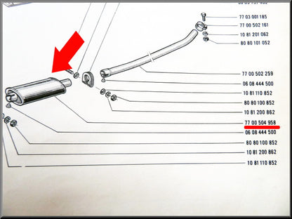 Voorste demper en – Renault 16 TL, L – OEM 7700504958
