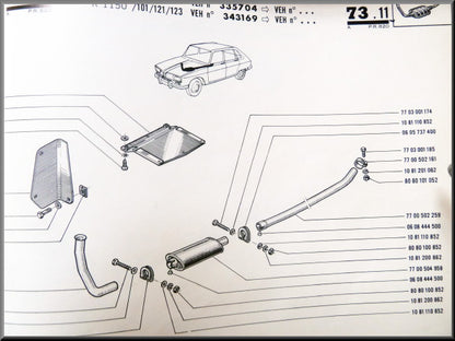 Voorste demper en – Renault 16 TL, L – OEM 7700504958