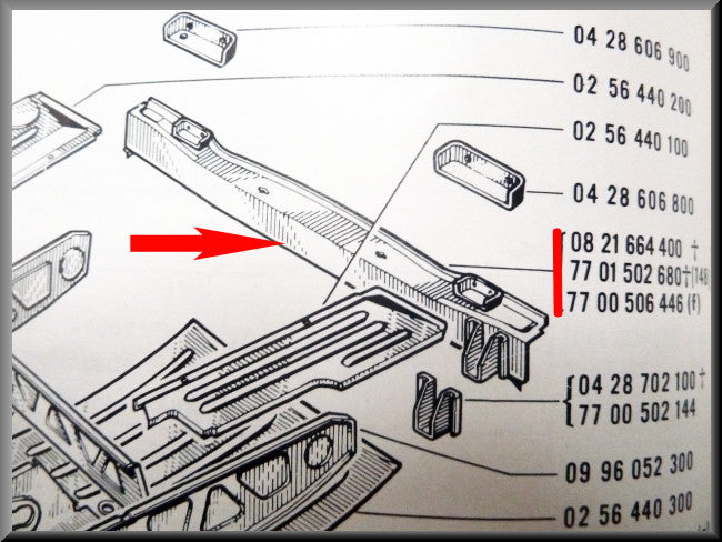 Achterbalk – Renault 16 – OEM 7700506446
