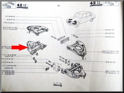 Lower wishbone right (Excl: 250 euro deposit for trade-in).