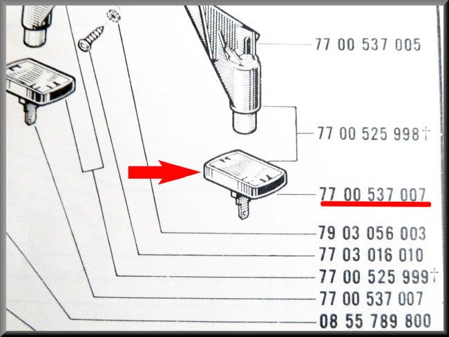 Contactdeel achterruitverwarming – Renault 16 – OEM 7700537007