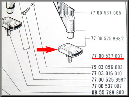 Contactdeel achterruitverwarming – Renault 16 – OEM 7700537007