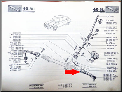 Spoorstang links – Renault 16 – OEM 7700554493