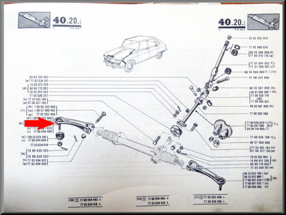 Biellette de direction droite – Renault 16 – OEM 7700554494