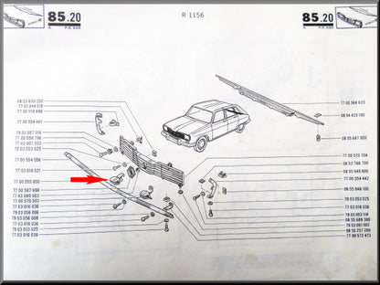 Bevestigingsklem sierstrip – Renault 16 – OEM 7700555850