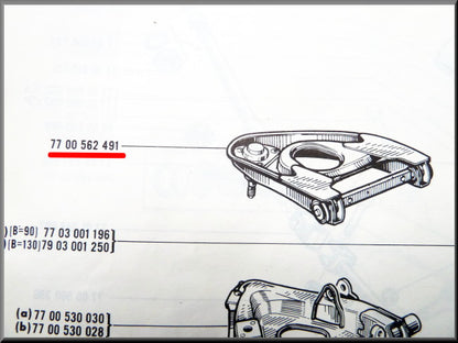 Bovenste draagarm rechts – Renault 16 – OEM 7700562491