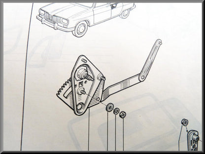 Mécanisme lève-vitre arrière droit – Renault 16 – OEM 7700610069