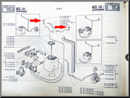 Ruitensproeier kopje – Renault 16 TS – OEM 7701002896