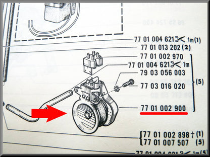 Voetpomp ruitensproeier – Renault 16 >1973 – OEM 7701002900