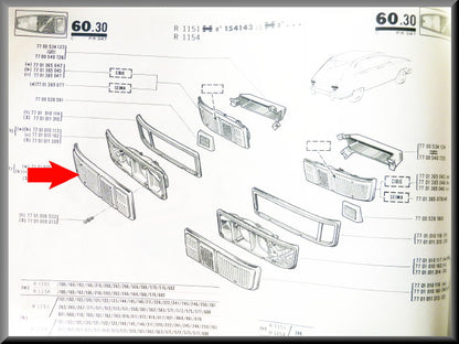 Achterlicht kap links – Renault 16 – OEM 7701010112