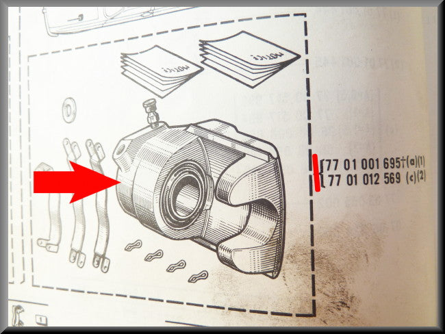 Remklauw links 48 mm – Renault 16 – OEM 7701012569