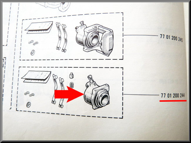 Remklauw links 54 mm – Renault 16 TX (1973-1975) – OEM 7701200244