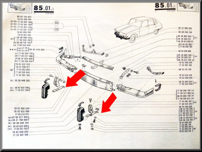 Bevestiging bumper buffer voorzijde – Renault 16 – OEM 0556326200