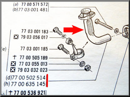 Uitlaat vlampijpje – Renault 16 TX >1975 – OEM 7700635145