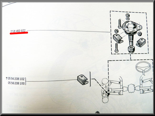 Fuseekogel onder – Renault 16 – OEM 7701453022