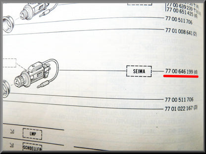 Allume-cigare – Renault 16 TX – OEM 7700646199