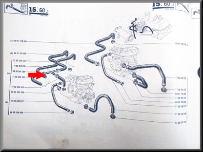 Carterventilatie T stuk – Renault 16 – OEM 7700519230