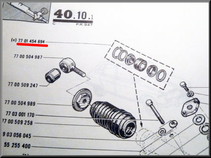 Kit de révision de boîtier de direction 34 mm