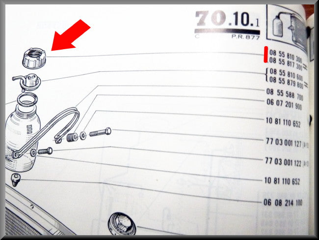 Dop expansievat – Renault 16 – OEM 0855810300
